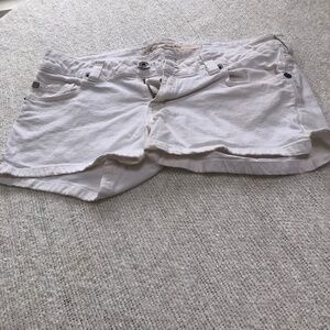 Size 27 Authentic Brody jeans, white and funky. Short shorts, pockets, zipper